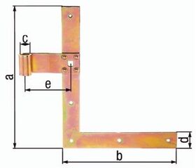 Fensterl.-Winkelb.L.250x200mm B.30mm S.3mm STA galv.gelb verz.L ger.GAH