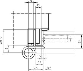 Objektband VARIANT VX 7939/160 VA ma geb.200kg 22,5mm DIN L/R