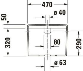 Duravit Spülkasten STARCK 3 475x210mm Anschl li/re weiß Wondergliss