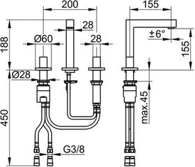 Keuco 3-L WT-Mischer 155 EDITION 90 vc o ZAG KEUCO
