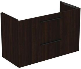 IDS Waschtisch/Möbel-Paket i.life A 100cm, Griff Chrom Coffee Oak IDEAL STANDARD