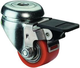 Lenkrolle m.Festst.D.35mm Trgf.100kg 11mm kompakt PU BS ROLLEN