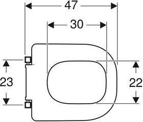 Geberit WC-Sitzring RENOVA COMFORT barrierefrei, antibakteriell weiß