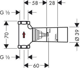 Grundkörper AXOR f Abstellventil UP 40 l/m Keramik DN 15
