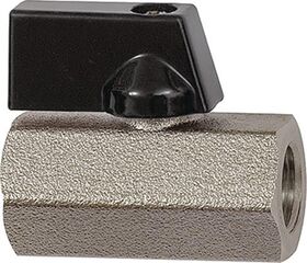 Mini-Kugelhahn VALVE LINE 6 mm 1/4 Innen-/Innengewinde SW1 21 mm DN 8 mm RIEGLER - VPE: 10