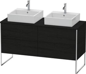 Duravit Waschtischunterbau XSQUARE 778x1400x548mm f 2 Becken eiche schwarz