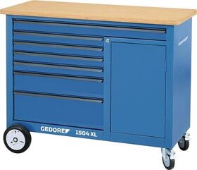 Rollwerkbank 1504 XL Außen-B1250xT630xH985mm Schubl.7 40/60kg 1000kg GEDORE
