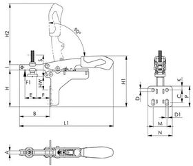 Waagrechtspanner Nr.6871 Gr.50 Winkelfuß AMF