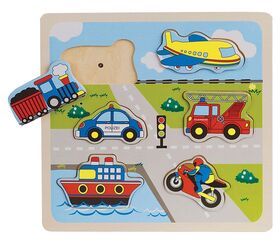 Beeboo Einlegepuzzle Verkehr Sound,6-teilig, 1 Stück