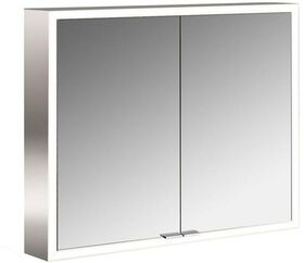 Emco LED-Lichtsp.schr. PRIME FACELIFT AP 800x700mm 2-türig aluminium/spiegel EMCO