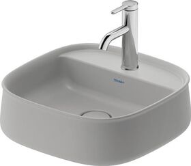 Duravit Aufsatzbecken Zencha 420x420mm o ÜL m Hahnlochblock gr sdm WG