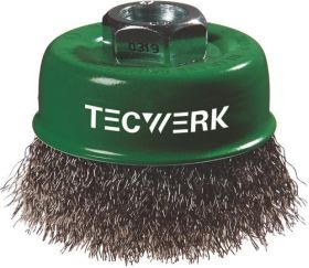 Topfbürste D.80mm Drahtstärke 0,3mm VA 8500min-¹ TECWERK