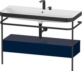 Duravit Waschtischset HAPPY D.2 PLUS 1175x490mm 2 HL nachtblau seidenmatt