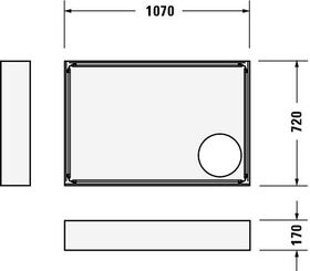 Duravit Wannenträger D-CODE für 720097, 1100x750mm