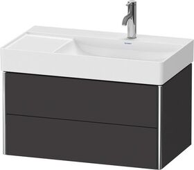 Duravit Waschtischunterbau XSQUARE 397x784x460mm 2 Schubk graphit supermatt
