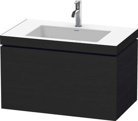 Duravit Waschtischunterbau L-CUBE m WT Vero Air 500x800x480mm 1 HL Ei sw