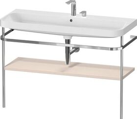 Duravit Waschtischset HAPPY D.2 PLUS 1175x490mm 2 Hahnlöcher taupe seidenmatt