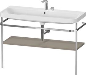 Duravit Waschtischset HAPPY D.2 PLUS 1175x490mm 2 HL steingrau seidenmatt