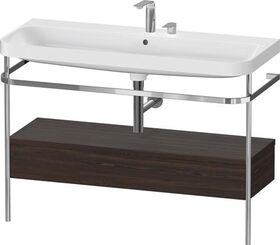 Duravit Waschtischset HAPPY D.2 PLUS 1175x490mm 2 HL nussbaum gebürstet
