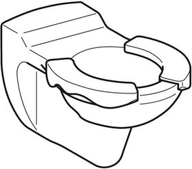 Geberit Wand-Tiefspül-WC BAMBINI mit roten Sitzauflagen weiß KT
