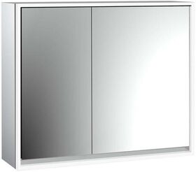 Emco LED-Lichtspiegelschrank LOFT AP 800x733mm 2-tü Br Tür re alu/spiegel EMCO