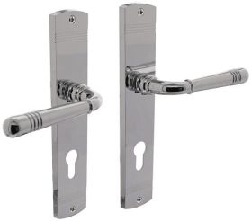Langschildschildgarnitur Helena Zamak Verchromt PZ 72mm DIN L/R INTERSTEEL