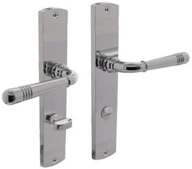 Langschildschildgarnitur Helena Zamak Verchromt WC 72mm DIN L/R INTERSTEEL