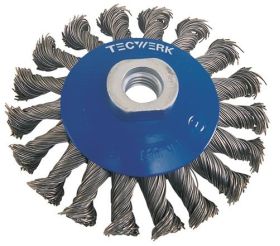 Kegelbürste D.115mm Drahtstärke 0,5mm STA 15mm 12500min-¹ TECWERK