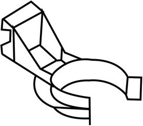 Sockelblendenhalter m. Clip Ku. schwarz ab 70mm z. Anschr. Hettich - VPE: 10