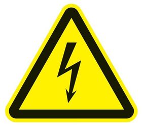 Warnzeichen ASR A1.3/DIN EN ISO 7010 200mm Warnung v.elektrischer Spannung Folie