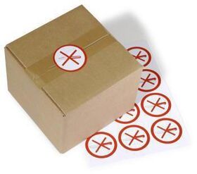 Warnetiketten Durchmesser 63,5mm Messersymbol TRANSPAK - VPE: 240