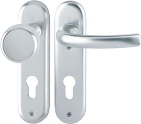 Kurzschildgarnitur Tôkyô 53/273KP/1710 Alu.F1 PZ rd Wechselgrt.HOPPE