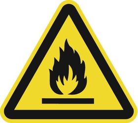Warnzeichen ASR A1.3/DIN EN ISO 7010 200mm Warnung feuergefährliche Stoffe Folie