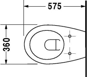 Duravit Wand-WC DURAPLUS COLOMBA tief, 360x575mm bahamabeige