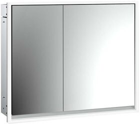 Emco LED-Lichtspiegelschrank LOFT UP 800x733mm 2-tü Br Tür re alu/spiegel EMCO