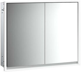 Emco LED-Lichtspiegelschrank LOFT UP 800x733mm 2-türig aluminium/spiegel EMCO