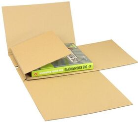 Buchverpackung Drehfix Maße 330x260x10-115mm Qualtität 1.20 B C4 braun TRANSPAK - VPE: 25