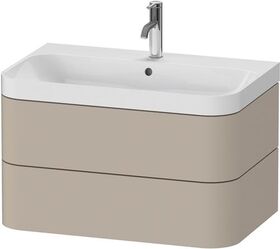 Duravit WTU HAPPY D.2 PLUS 775x490mm m UB e HL taupe seidenmatt