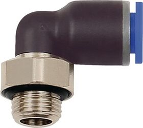 L-Steckverschraubung Bl.Ser.AG G 1/8 Zoll SW 10mm m.O-Ring,drehb.zyl.6mm RIEGLER - VPE: 10