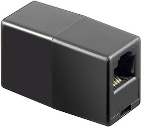 Telefon-Adapter, Schwarz- VPE: 10