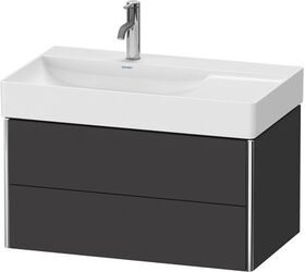 Duravit Waschtischunterbau XSQUARE 397x784x460mm 2 Schubk graphit supermatt