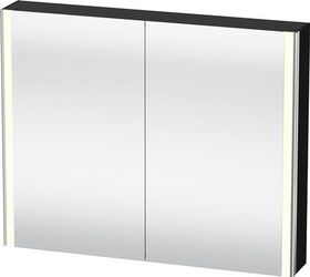 Duravit Spiegelschrank XSQUARE 1000x800x156mm, 27 W schwarz hochglanz