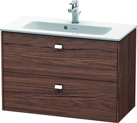 Duravit WT-Unterbau BRIOSO COMPACT Griffe chr 553x820x389mm nussbaum dunkel