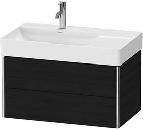 Duravit Waschtischunterbau XSQUARE 397x784x460mm 2 Schubk eiche schwarz
