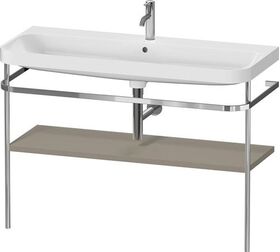 Duravit Waschtischset HAPPY D.2 PLUS 1175x490mm e HL steingrau seidenmatt