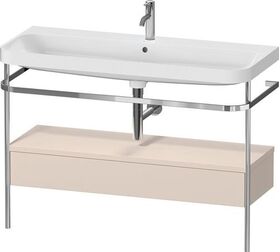 Duravit Waschtischset HAPPY D.2 PLUS 1175x490mm 2 HL steingrau seidenmatt