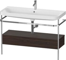 Duravit Waschtischset HAPPY D.2 PLUS 1175x490mm e Hahnloch nussbaum gebürstet