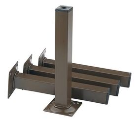 Möbelfuß verchr.25x25mm H.250mm Platte ELEMENT SYSTEM - VPE: 4