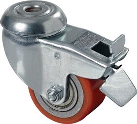 Lenkrolle m.Festst.D.50mm Trgf.120kg 11mm kompakt PU BS ROLLEN