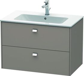 Duravit Waschtischunterbau BRIOSO Griffe chrom 553x820x479mm basalt matt